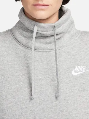 Nike Plus Size Oversized Mock-Neck Fleece Sweatshirt in Grey, Size 3X, NWT thumbnail 2