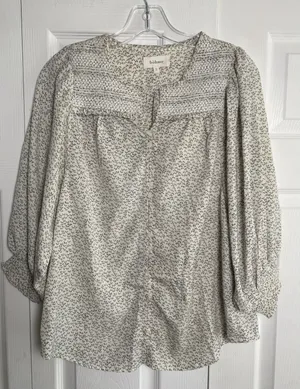 Bohme Blouse Size Small Womens‎ Smocked Blouse Cottagecore Feminine thumbnail 1