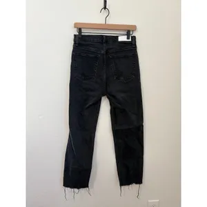 Re/Done Jeans Women's Size 29 Black Denim High Waisted Button Fly Straight Leg thumbnail 6