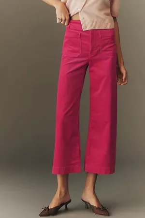 Anthropologie Maeve The Colette Corduroy Crop Wide-Leg Pants, Size 24 thumbnail 5