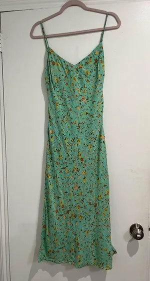 HELLO MOLLY Green Floral California Dreaming Midi Dress Sz. 4 thumbnail 3