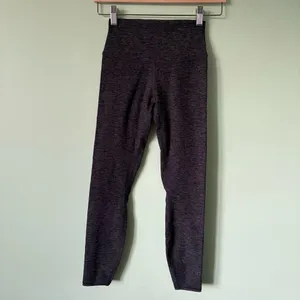 Alo Yoga Alosoft High-Waist 7/8 Heather Gray Highlight Leggings thumbnail 3
