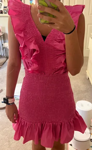 Pink Ruffled Dress thumbnail 3
