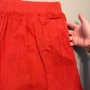 Pact Organic Cotton Gauze Crop Top Maxi Skirt Set Red Women Small XS thumbnail 14