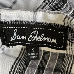 Sam Edelman Monochrome Plaid Button Down Shirt thumbnail 7