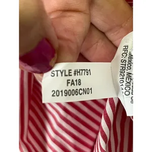 J.Crew Tie-Waist Shirtdress Red White Stripe Cotton Button Front Belted 8 New thumbnail 9