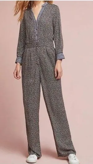Anthropologie ETT:TWA Women's Christine Jumpsuit Multicolored Print SMALL thumbnail 1