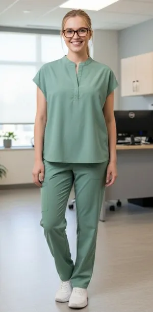 Figs Green Rafaela Oversized Scrub Top Size Large thumbnail 1