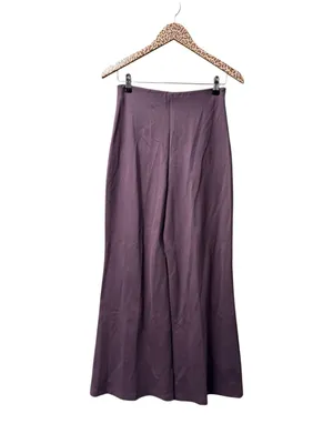 Quince Ultra-Stretch Ponte Super Wide Leg Pants Dark Orchid Purple Small thumbnail 2