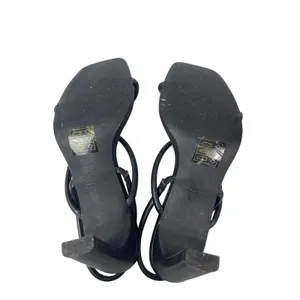 Aldo Karla Black Square Toe Thin Block Heels Dress Slingback Heels Sandals Sz 6 thumbnail 4