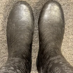 Ugg Wilshire Brown Rubber Rain Boots Women’s Sz 7 Tall Fur Insole EUC thumbnail 10