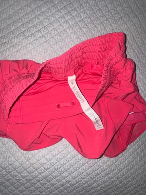 lululemon athletica Bright Pink Women’s Running Shorts with Reflective Accents thumbnail 3
