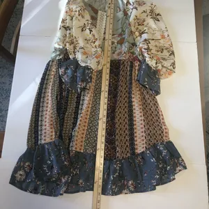 Umgee boho patchwork floral dress thumbnail 1