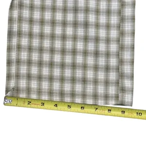 Princess Polly Plaid Wide Leg Pants Sage Green White High Waisted Side Slit Sz 2 thumbnail 8