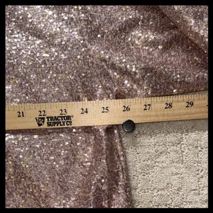See And Be Seen Sequin Sweatshirt Women Large Rose Gold Sparkly Party Top thumbnail 5
