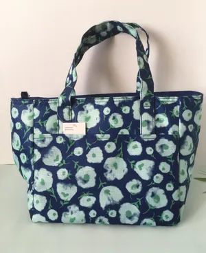 Floral Lunch Tote Blue thumbnail 1