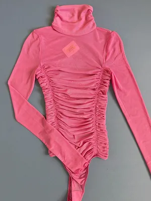 NWT Free People Under It All Fiji Flower Pink Mesh‎ Ruched Boho Bodysuit thumbnail 5