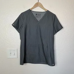Figs Technical Collection Gray Scrub Top S style W18SW1001 short sleeve thumbnail 2