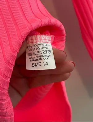 Neon Pink Bodysuit Size M thumbnail 3