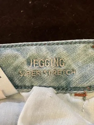 American Eagle Outfitters Jegging Jeans Womens 12 X-Long Light Wash Distressed thumbnail 8