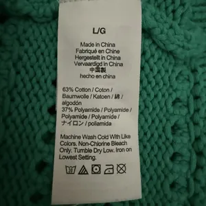 J.Crew Teal Open Knit Cotton Blend Sweater Large Pullover Crewneck Green thumbnail 6