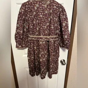 &merci Elegant Floral Burgundy Mini Dress thumbnail 12