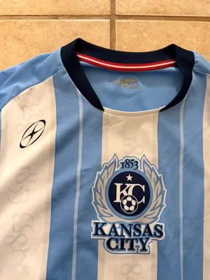 Kansas City Soccer Jersey #8 – Light Blue/White thumbnail 3