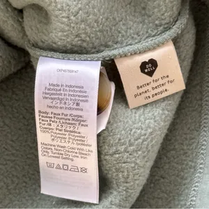 Madewell (RE)sourced Fleece Crop Cardigan Mint Green thumbnail 8