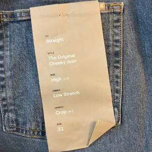 Everlane Womens The Original Cheeky Jeans Stretch Worn-In Mid Blue 33 Crop thumbnail 5