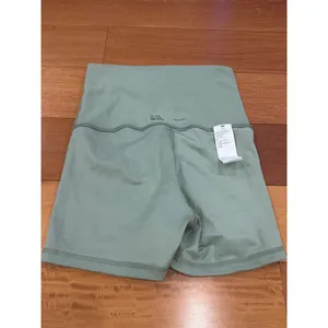 Gilly Hicks Biker Shorts Womens‎ Sage Green High Waisted Smiley Logo Small thumbnail 7