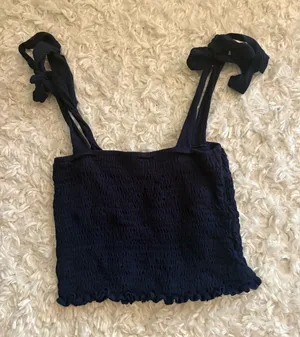 Navy tank top with ties Blue Size XS thumbnail 1