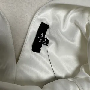 Lulus Blissfully Beaming White Sleeveless Bow Mini Dress Size M Bridal Wedding thumbnail 4