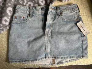 PacSun Denim Skirt Light Wash thumbnail 1