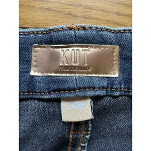 KUT From The Kloth Meg High Rise Wide Leg Women's Jeans Blue Size 24W Denim NWT thumbnail 4