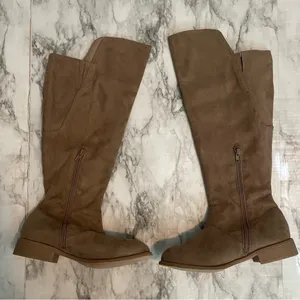 Windsor Faux Suede Tan Boots thumbnail 2
