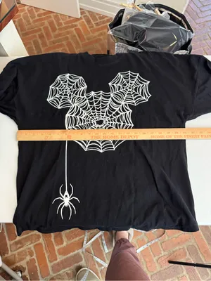 Disney Spirit Jersey Halloween Boo Crew Spiderweb Mickey Head Size Small spooky thumbnail 5