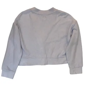 GAP Cardigan Light Blue Ribbed Knit Button Front Cropped V Neck Women's Size L‎ thumbnail 5