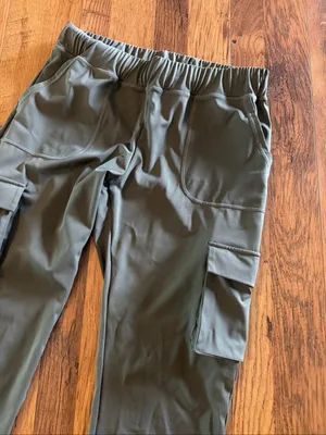 ZYIA Olive Green Cargo Jogger Pants thumbnail 2