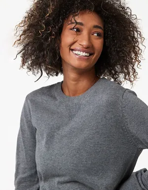 Pact Organic Cotton Gray Crewneck Long Sleeve Sustainable Sweater Size XL thumbnail 1