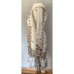 VTG Fire Los Angeles Dress Sz SMALL‎ Boho Peasant Fairy Sheer Festival Y2K Flowy thumbnail 8