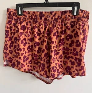 Gap GapFit Leopard Print Running Shorts‎ L Built-In Liner Athletic thumbnail 1