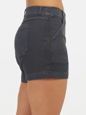 Spanx 5” Twill Shorts In Washed Black Women’s Size XL Compression Stretch thumbnail 4