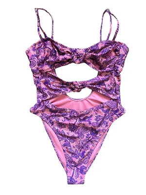 Floral Cutout One Piece Swimsuit thumbnail 3