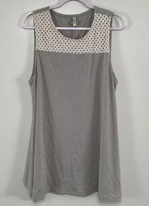 Ago Sweet Grey Sleeveless Tunic Top Size XL thumbnail 1