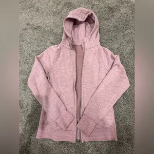 Lululemon Full Zip Scuba Hoodie - Pink Light Cotton Fleece thumbnail 2