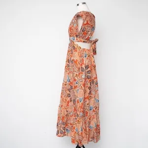 MISA‎ - Dana Mae Cut‑Out Cotton Floral Maxi Dress thumbnail 7
