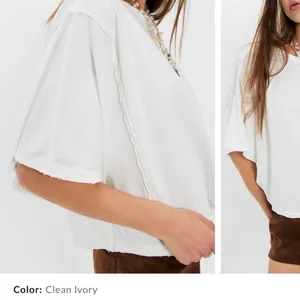 NWT free people We The Free Next Level Tee sz s in clean ivory thumbnail 5