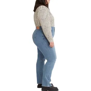 Levi's 724 Jeans Women's Size 26W NWT High Rise Slim Straight Distressed Blue thumbnail 13