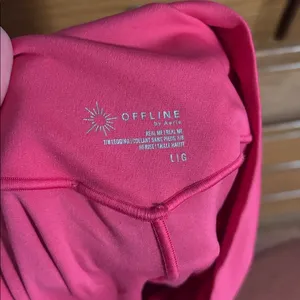 Aerie Real Me Classic Crossover 7/8 Hot Pink Legging thumbnail 4