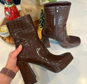 Forever 21 Brown Leather mid-calf Boots thumbnail 1
